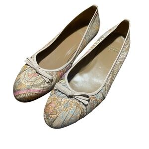 Stuart Weitzman Pastel Paisley Rainbow Multicolor Ballet Flats